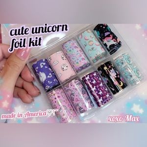 CUTE UNICORN Nail Foil Kit 1/$15, 2/$25, 3/$30, 4/$35.$5 each additional!